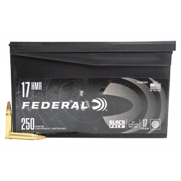 Náboj kulový Federal, Black Pack, .17 HMR, 17GR, Hollow Point, baleno po 250ks