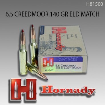 Náboj kulový Hornady, Match, 6,5mm Creedmoor, 140GR, ELD Match
