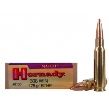 Náboj kulový Hornady, Match, .308 Win., 178GR, HPBT