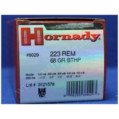 Náboj kulový Hornady, Custom-Match, .223 Rem, 68GR, HPBT
