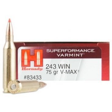 Náboj kulový Hornady, SuperFormance Varmint, .243 Win, 75GR, V-Max