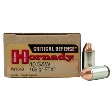 Náboj kulový Hornady, Critical Defense, .40 SW, 165GR, FTX CD