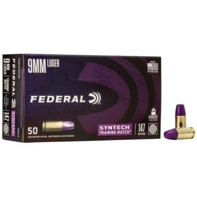 Náboj kulový Federal, Syntech Training Match, 9mm Luger, 147GR, Syntech JFN