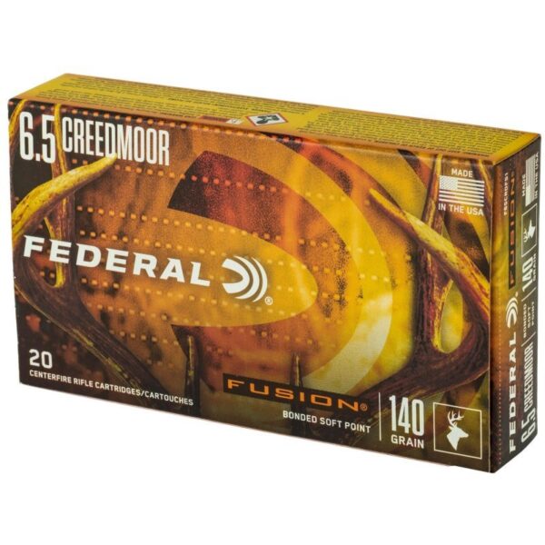 Náboj kulový Federal, Fusion, 6,5mm Creedmoor, 140GR, Bonded Soft Point