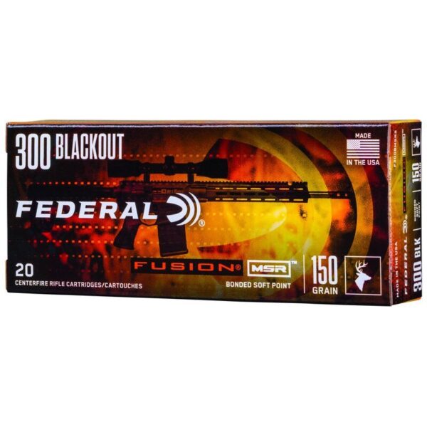 Náboj kulový Federal, Fusion, .300 AAC Blackout, 150GR (9,7g), pro MSR, Bonded Soft Point