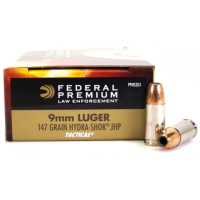 Náboj kulový Federal, Premium Tactical, 9mm Luger, 147GR, Hydra-Shok JHP