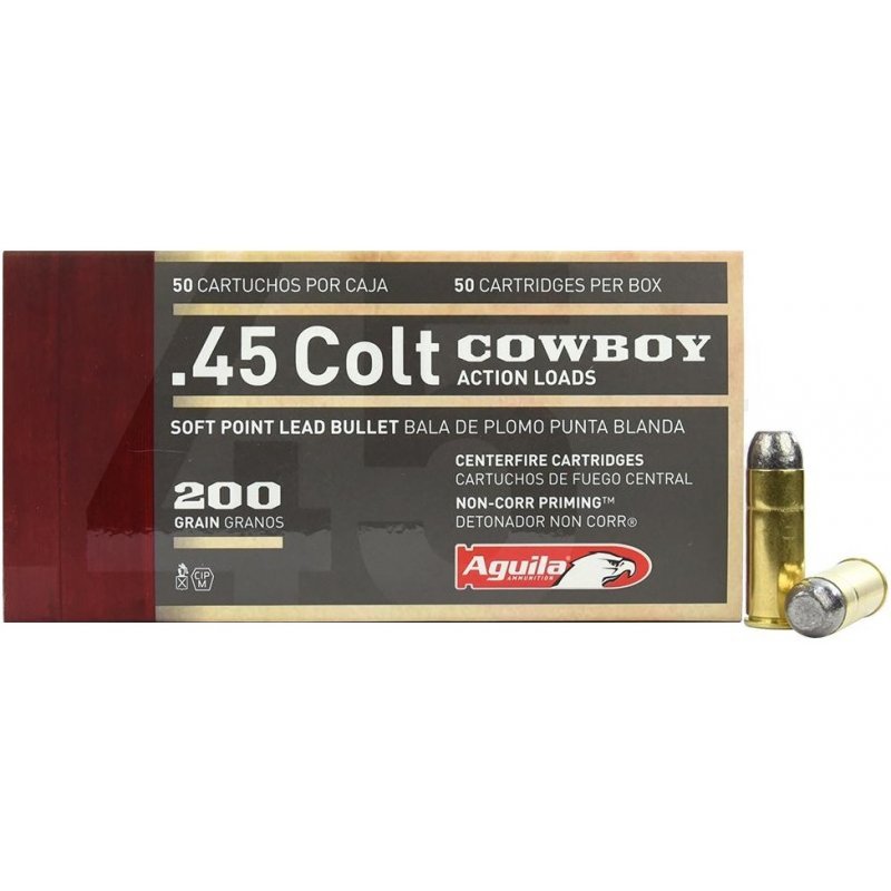 Náboj kulový Aguila, Cowboy Action, .45 Colt, 200GR (13,0g), Soft Point, 1E454319 Náboj kulový Aguila, Cowboy Action, .45 Colt, 200GR (13,0g), Soft Point, 1E454319