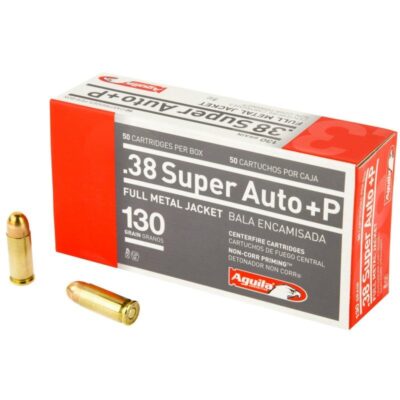 Náboj kulový Aguila, Handgun, .38 Super Auto +P, 130GR (8,4g),FMJ
