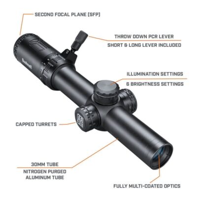 Puškohled Bushnell, AR Optics III, 1-8x24mm, osnova BTR-1, tubus 30mm, černý