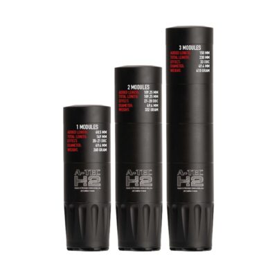 Tlumič A-TEC, model H2, 3 modulový, pro ráže do .223" (5,56mm), na závit M15x1mm