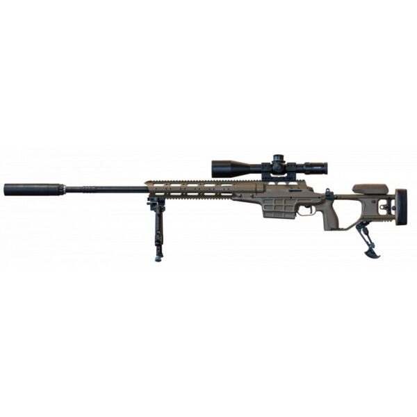 Tlumič A-TEC, Marksman AI, modulový, ráže do 30" (7,62mm), na úsťovou brzdu Accuracy Intl.