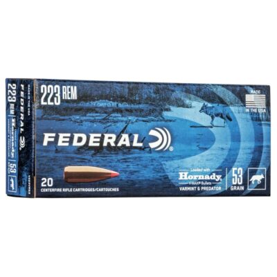 Náboj kulový Federal, Varmint-Predator, .223 Rem., 53GR, Hornady V-Max