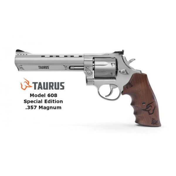 Revolver Taurus, Mod.: 608 Limited, Ráže: .357 Mag., hl.: 6,5" (165mm), 8 ran, nerez