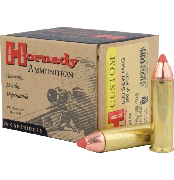 Náboj kulový Hornady, Custom, .500 SW, 300GR, FTX Náboj kulový Hornady, Custom, .500 SW, 300GR, FTX
