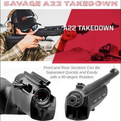 Malorážka sam. Savage Arms, Mod: A22 F TakeDown, Ráže: .22LR, skládací, hl: 16", černá