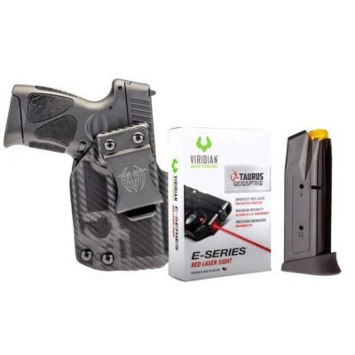 Laserový zaměřovač Viridian Weapon Tech, E Series, zelený, pro Taurus s kydex pouzdrem