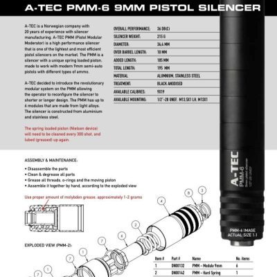 Šroubení A-TEC, pro tlumiče PMM-6, závit M12x07,5