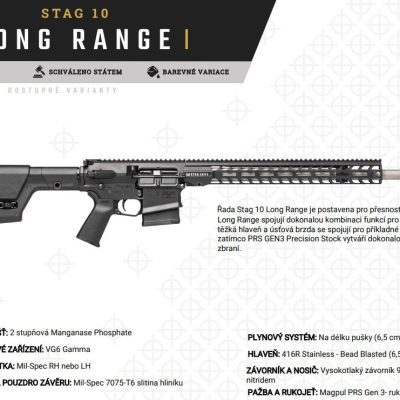 Puška sam. Stag Arms, Mod: STAG 10 Long Range, Ráže: .308 Win, hl.: 20", černá