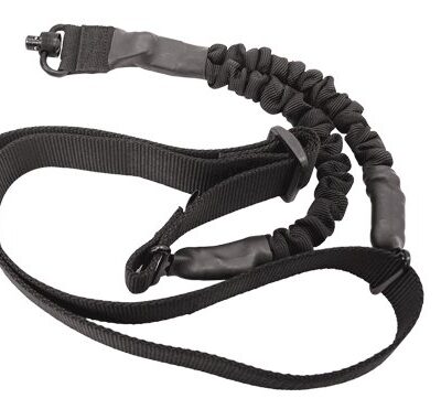 Popruh na zbraně UTG, jednobodový, Bungee Sling, s QD upevněním, černý