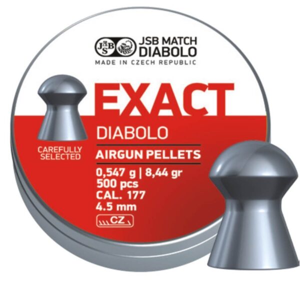 Diabolka JSB Match, Exact, .177"/ 4,5mm, 8,44GR (0,547g), balení 500ks