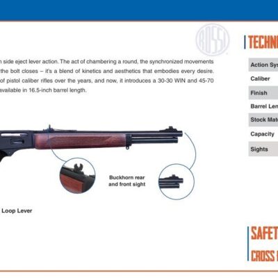 Puška opak. Rossi, Model: R95 Trapper, Ráže: .45-70 Govt, hl.: 16,5" (419mm), 5 ran, černá