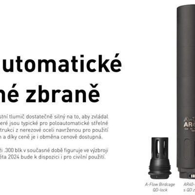 Tlumič výšlehu A-TEC, A-FLOW Birdcage QD Lock, pro tlumiče A-FLOW a AR, na závit 5/8"-24