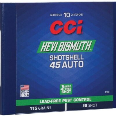 Náboj brokový CCI, Bismuth Shotshell, .45 ACP, 120GR (7,8g), brok No. 9, 4mm