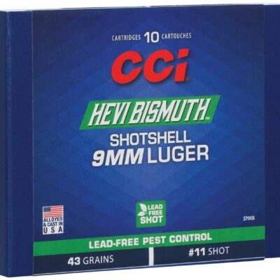 Náboj brokový CCI, Bismuth Shotshell, 9mm Luger, 53GR (3,44g), brok No. 12