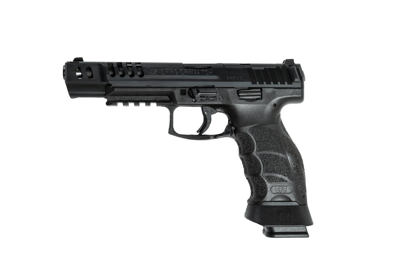 Pistole samonab. Heckler&Koch, Mod.:SFP9 OR Match, Ráže: 9mm Luger,hl.: 5,5"/140mm,20+1ran Pistole samonab. Heckler&Koch, Mod.:SFP9 OR Match, Ráže: 9mm Luger,hl.: 5,5"/140mm,20+1ran