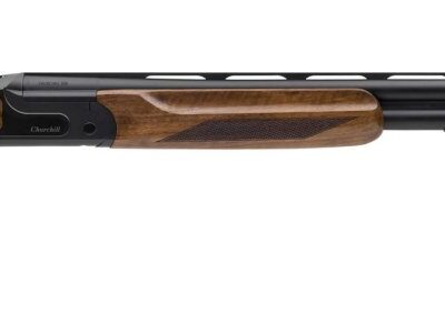 Broková kozlice Akkar, Mod: Churchill 206 Black II, Ráže: 12x76mm, hl: 71cm, výběr ořech