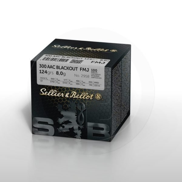 Náboj kulový Sellier&Bellot, Tactical, .300AAC Blackout, 124GR(8g), FMJ Náboj kulový Sellier&Bellot, Tactical, .300AAC Blackout, 124GR(8g), FMJ
