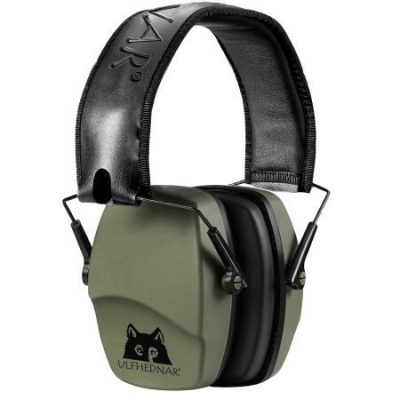 Střelecká sluchátka Ulfhednar, EarMuff, pasivní s útlumem 28 dB, zeleno černá