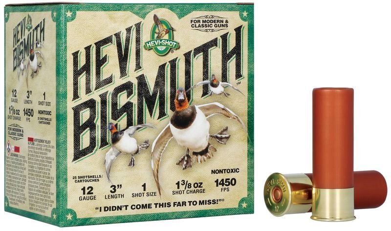 Náboj brokový HEVI-Shot, Bismuth, 12x76mm, brok 3,3mm, náplň 39g Náboj brokový HEVI-Shot, Bismuth, 12x76mm, brok 3,3mm, náplň 39g