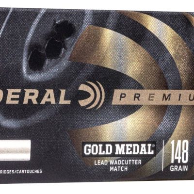 Náboj kulový Federal, Gold Medal, .38 Special, 148GR, WC Match