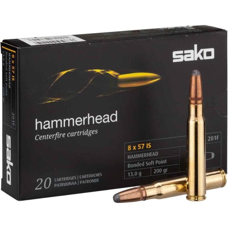 Náboj kulový Sako, Hammerhead, 6,5x55 SE, 156GR (10,1g), Bonded SP Náboj kulový Sako, Hammerhead, 6,5x55 SE, 156GR (10,1g), Bonded SP