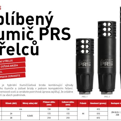 Tlumič A-TEC, PRS 3 modulový, do ráže .30" (7,62mm) na závit M18x1mm