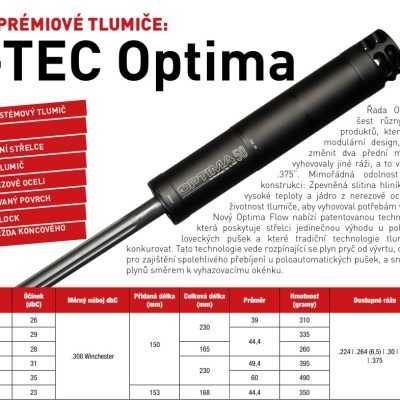 Tlumič A-TEC, model OPTIMA 45, modulový, pro ráže do .338" (8,5mm), na závit 5/8"-24 UNEF