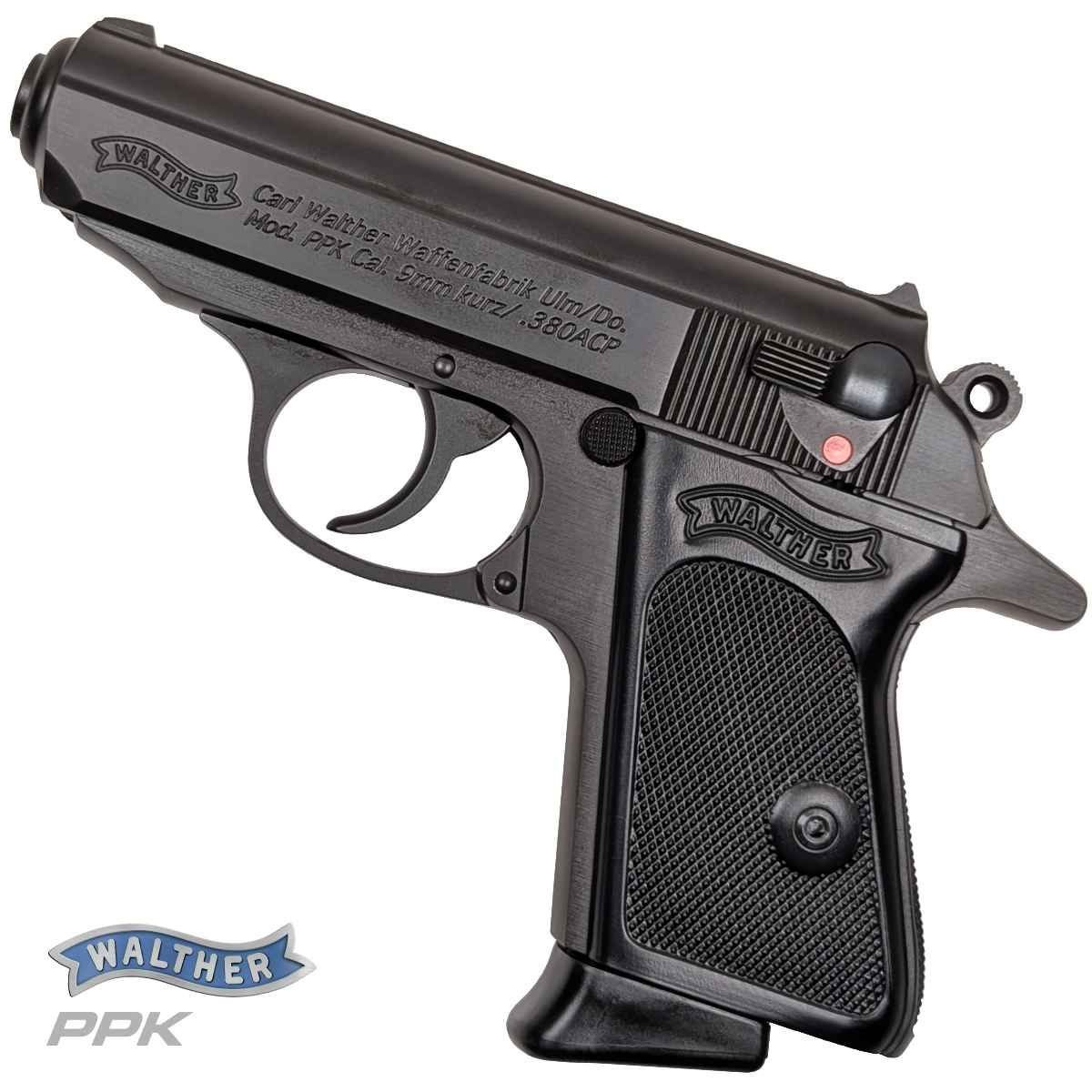 Pistole sam. Walther, Model: PPK, Ráže: 9mm Br., hl.: 3,3" (84mm), černá Pistole sam. Walther, Model: PPK, Ráže: 9mm Br., hl.: 3,3" (84mm), černá
