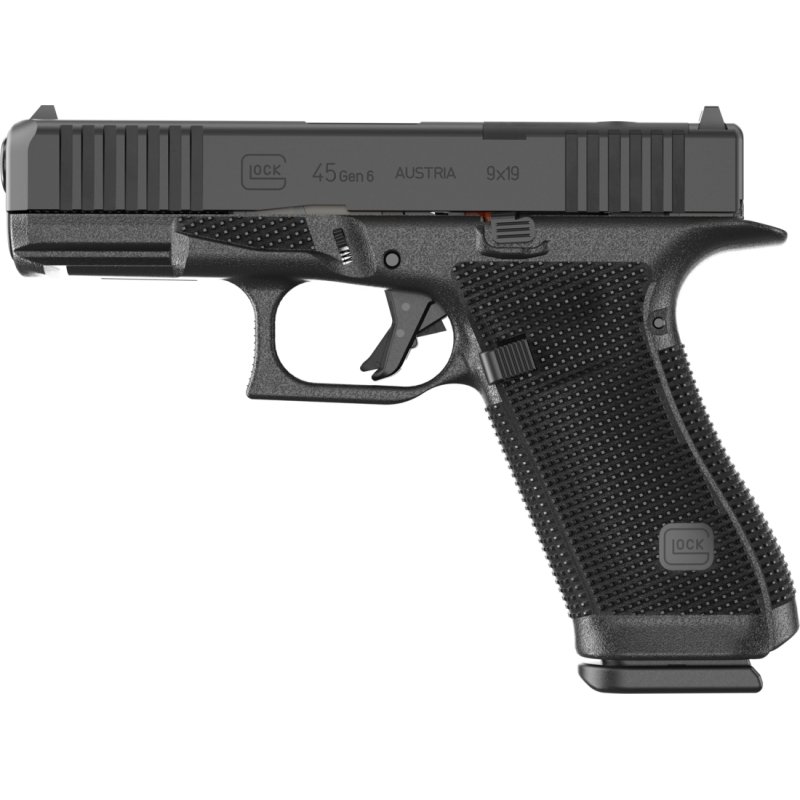 Pistole samonab. Glock, Mod.: 45 GEN 6 SR OR, Ráže: 9mm Luger, hl.: 102mm, kapacita 17 ran Pistole samonab. Glock, Mod.: 45 GEN 6 SR OR, Ráže: 9mm Luger, hl.: 102mm, kapacita 17 ran