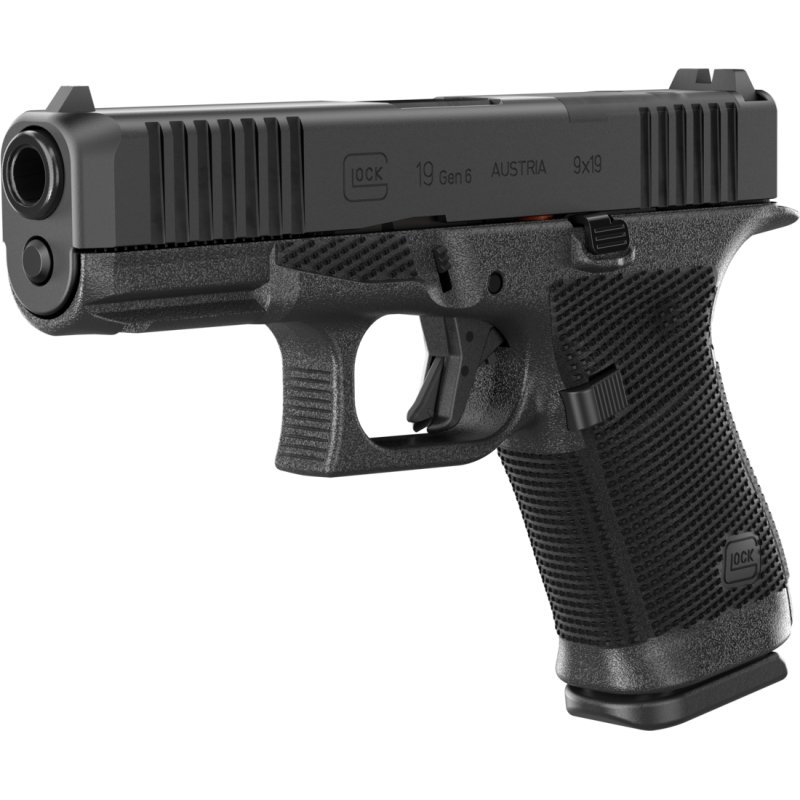 Pistole samonab. Glock, Mod.: 19 GEN 6 FS OR, Ráže: 9mm Luger, hl.: 102mm, kapacita 15 ran Pistole samonab. Glock, Mod.: 19 GEN 6 FS OR, Ráže: 9mm Luger, hl.: 102mm, kapacita 15 ran