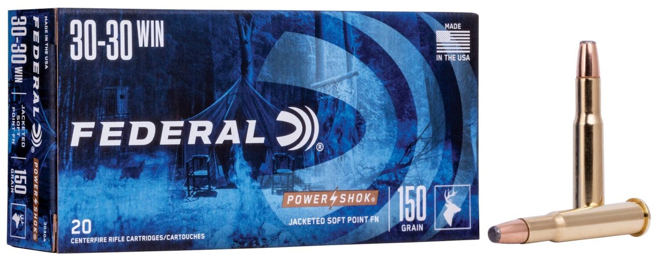Náboj kulový Federal, Power Shok, .30-30 Win., 150GR (9,7g), Soft Point FN Náboj kulový Federal, Power Shok, .30-30 Win., 150GR (9,7g), Soft Point FN