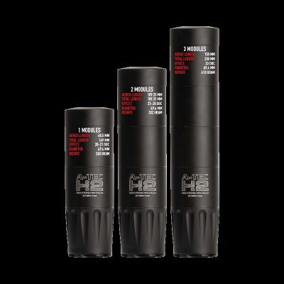 Tlumič A-TEC, model H2 Mega, 3 modulový, pro ráže do 6,5mm, na závit m17x1mm