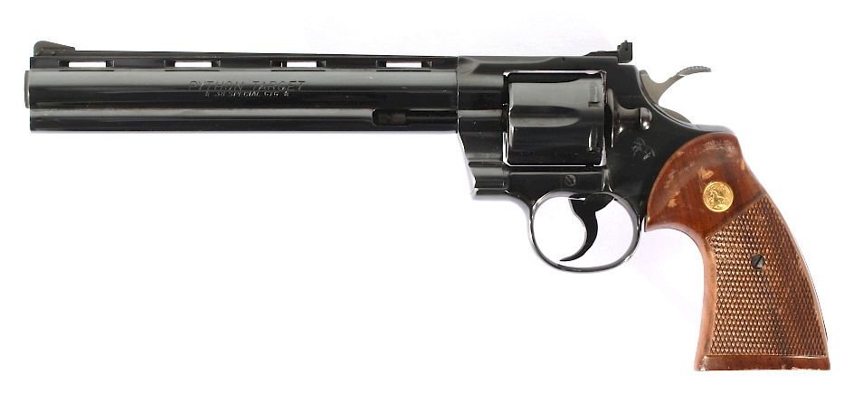 Revolver Colt, Model: Python, Ráže: .357 Mag., hl.: 8" (203mm), 6 ran, Royal Blue Revolver Colt, Model: Python, Ráže: .357 Mag., hl.: 8" (203mm), 6 ran, Royal Blue